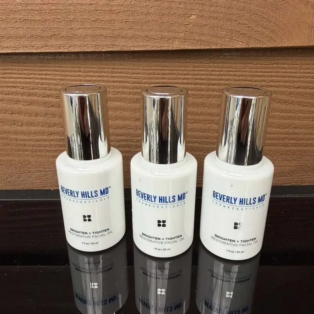 Beverly Hills MD Brighten + Tighten Restorative Facial Oil (1 fl oz) Lot of 3